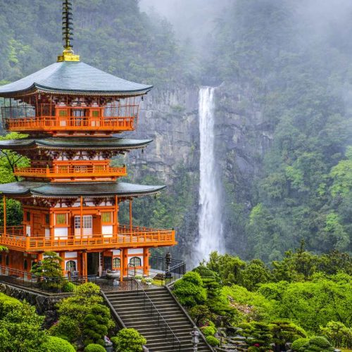 Temple & waterfall